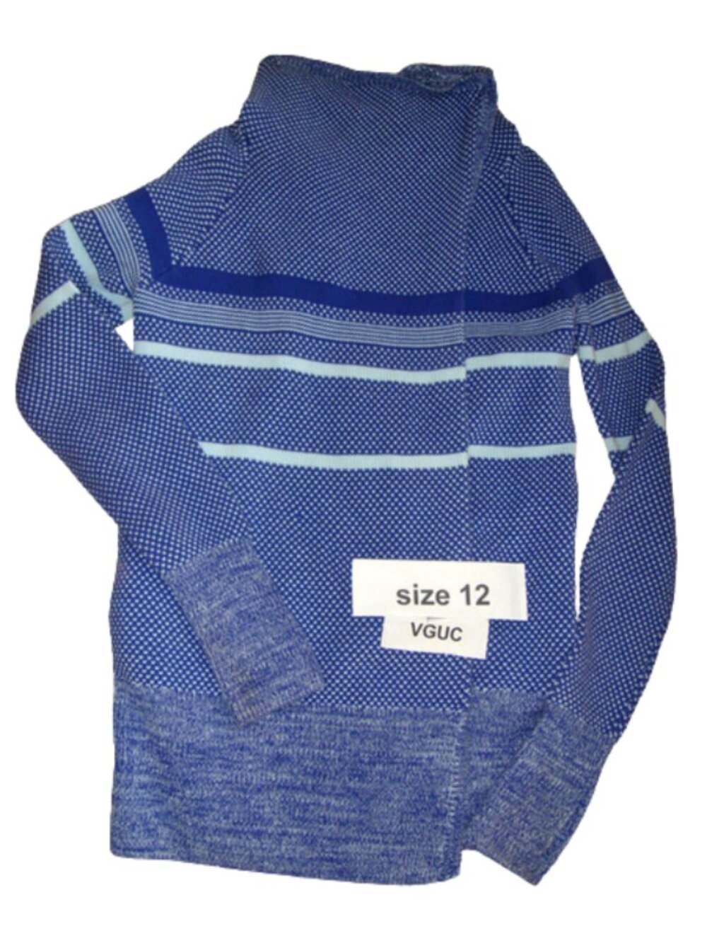 Ivivva Girl by Lululemon 🍋Feelin' Toasty Wrap blue sweater cotton size 12